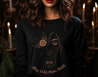Moon Child Sweatshirt: Halloween T-Shirt