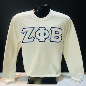 Zeta Phi Beta Crewneck Sweatshirt - Embroidered Applique Letters. Sale Price ends Sunday!