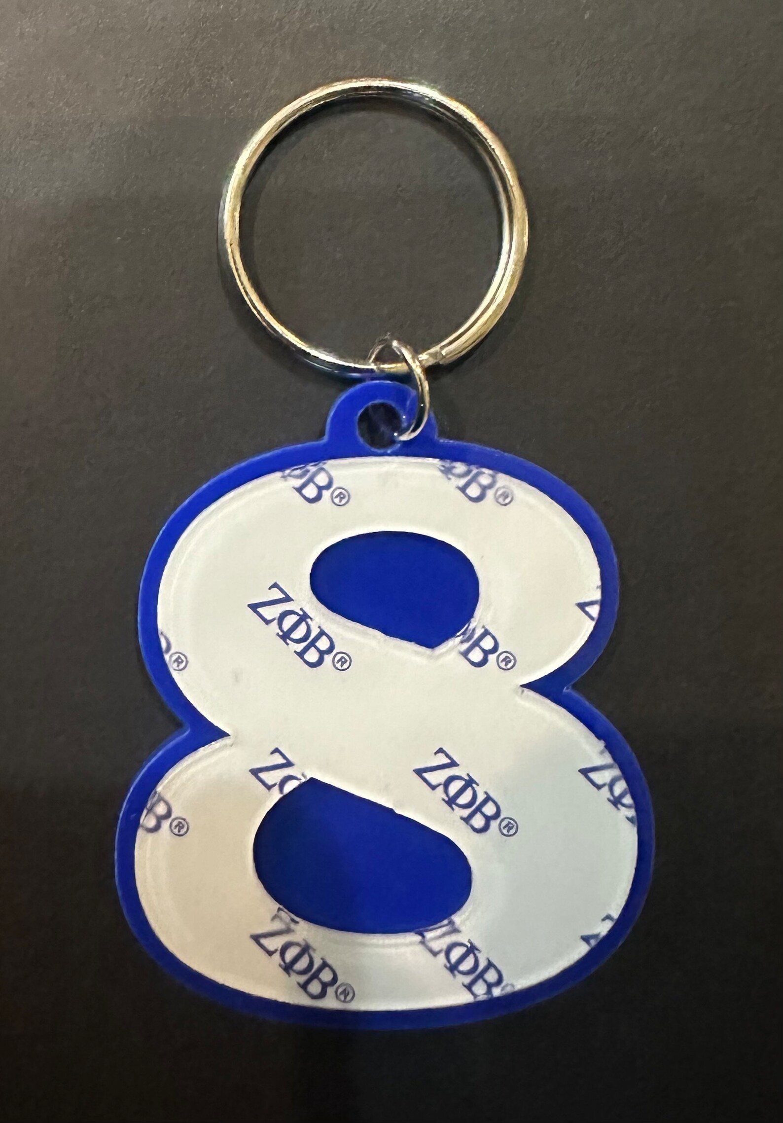 Zeta Phi Beta Custom Number Keychain. Sale Price Ends Sunday! - Etsy