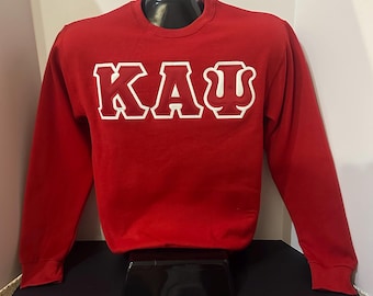 Kappa Alpha Psi-sweater met ronde hals - geborduurde letters in appliqué. Uitverkoopprijs eindigt zondag!