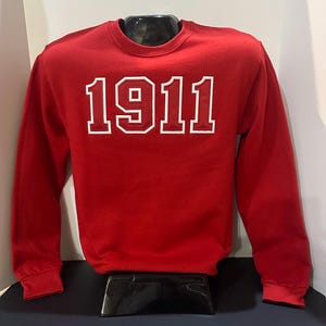 1911 Kappa Alpha Psi Crewneck Sweatshirt - Embroidered Applique Letters. Sale Price ends Sunday!