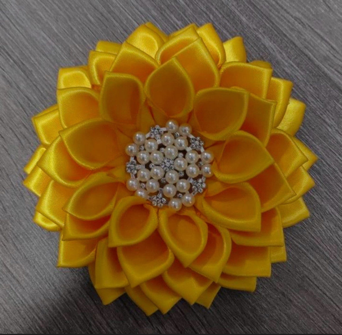 Broche Fleur En Or Jaune 18 Carats Filigrané - Modèle 7013, Occasion