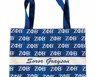 Zeta Phi Beta-draagtas - aangepaste borduuroptie. Uitverkoopprijs eindigt zondag!