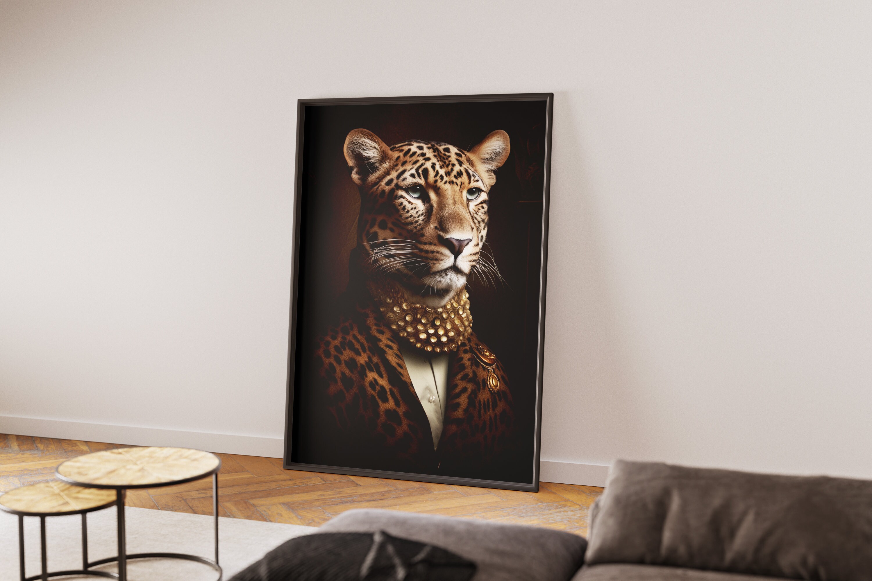 Renaissance Leopard Poster | Vintage Animal Art | Victorian Wall Decor ...