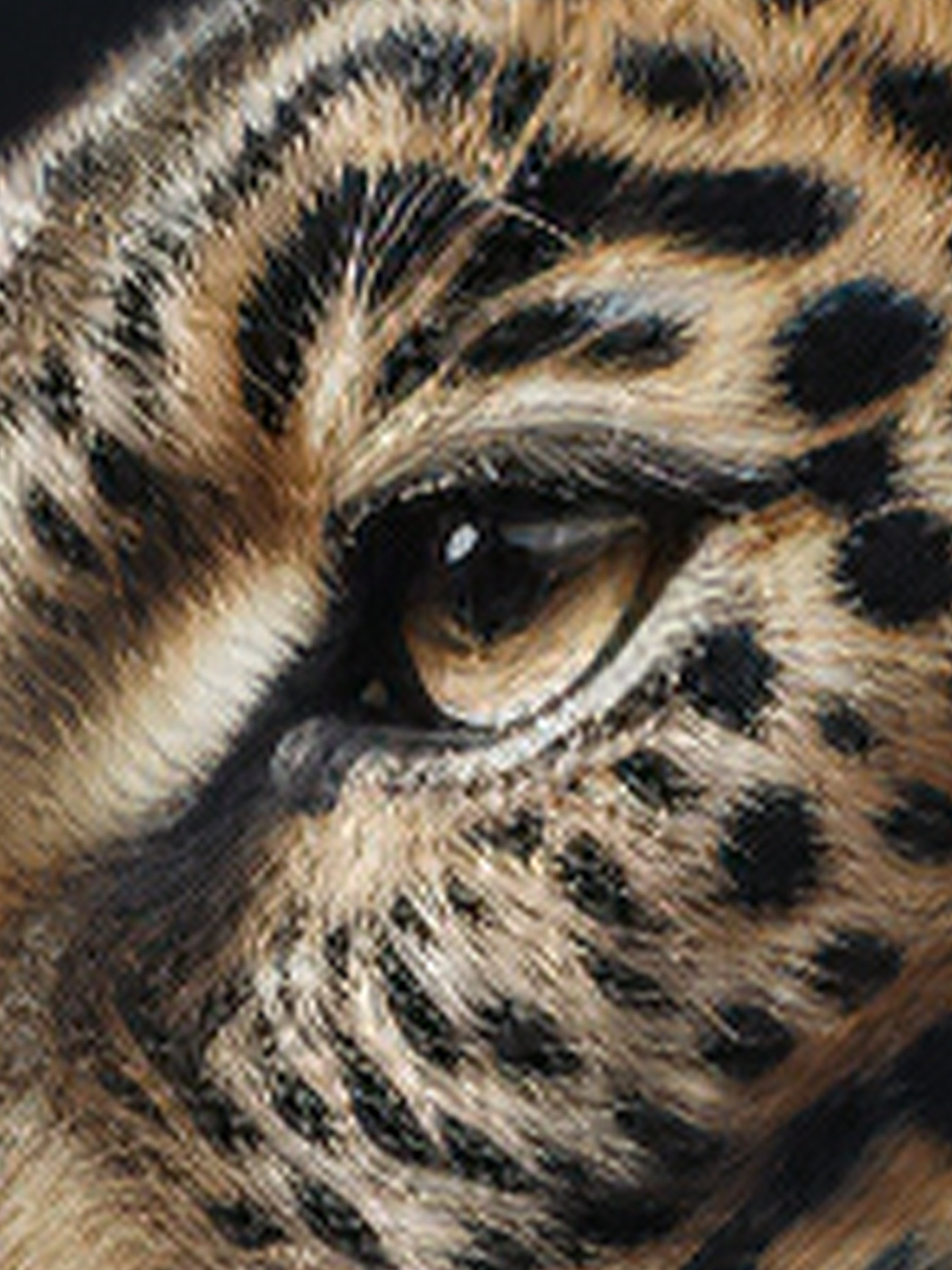 Vintage Aristocratic Leopard Portrait - Unique Renaissance Painting ...