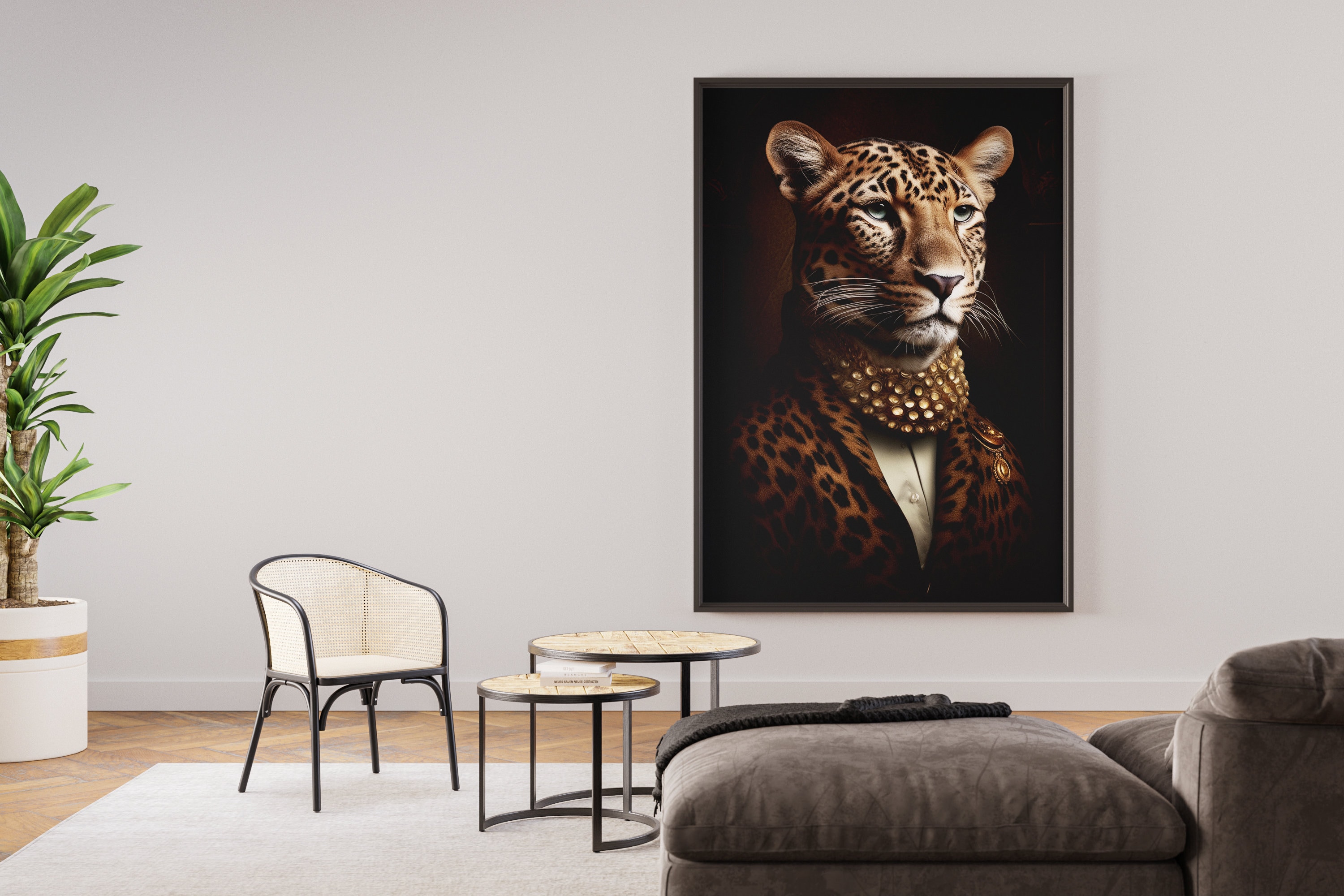 Renaissance Leopard Poster | Vintage Animal Art | Victorian Wall Decor ...