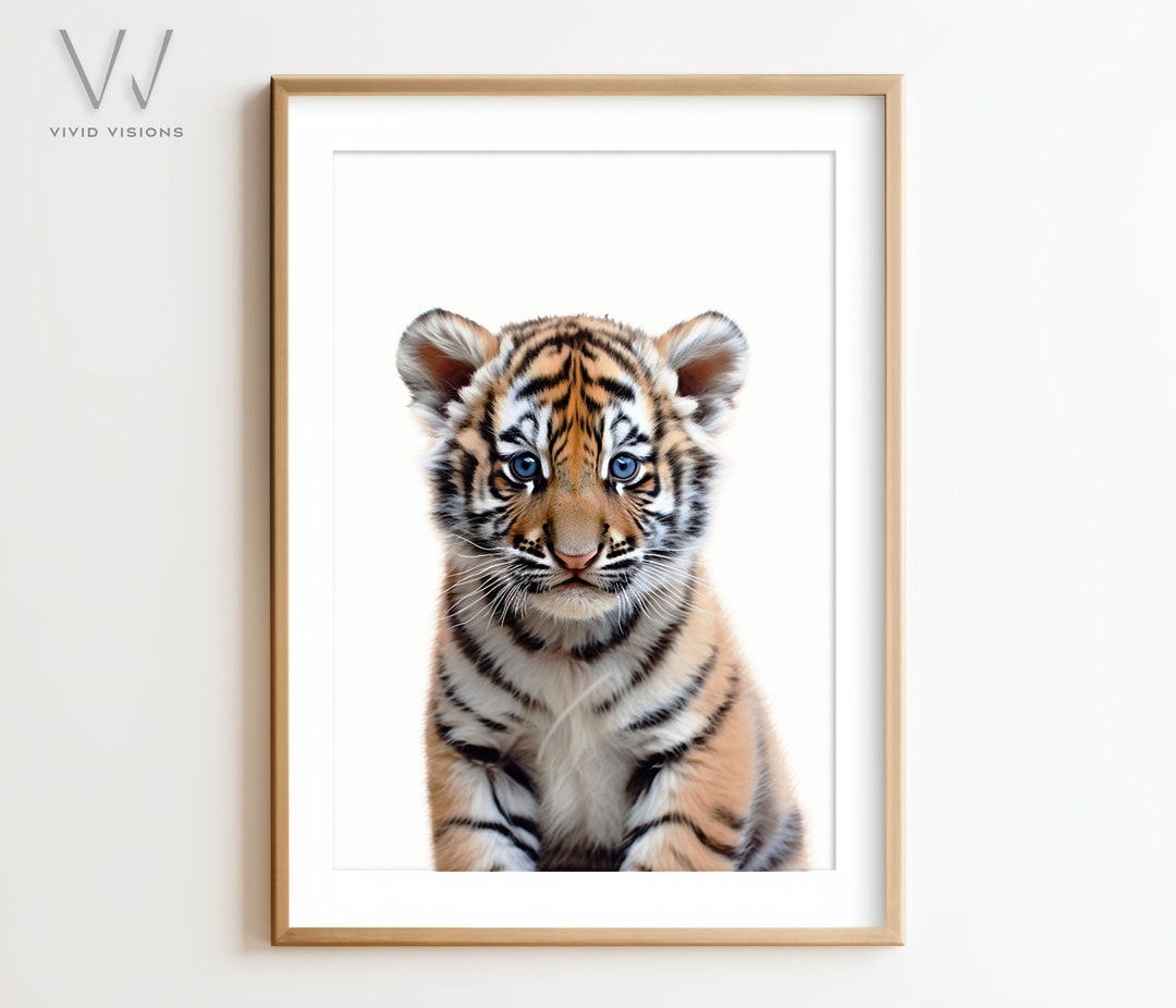Baby Tiger Cub Safari Baby Animal for Nursery Art Safari Etsy