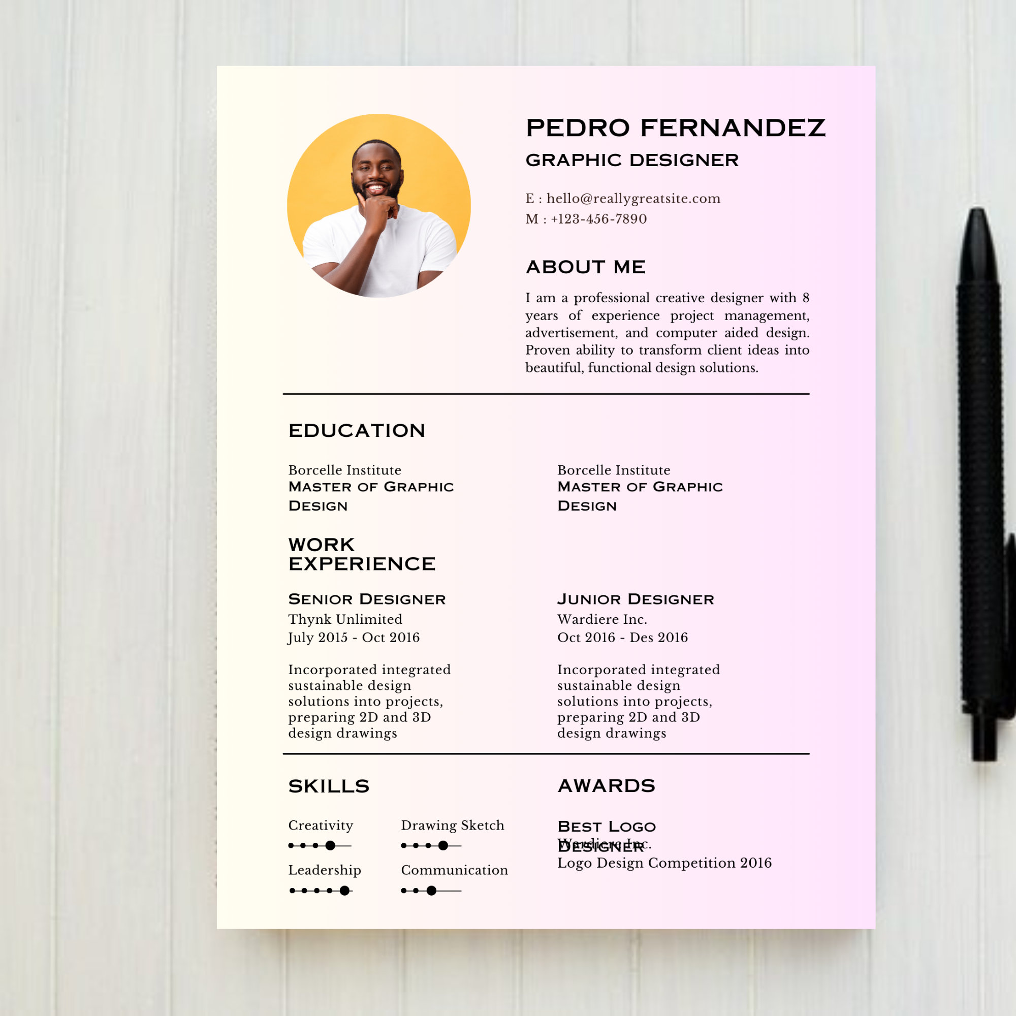 modern-minimalist-cv-resume-template-etsy-uk