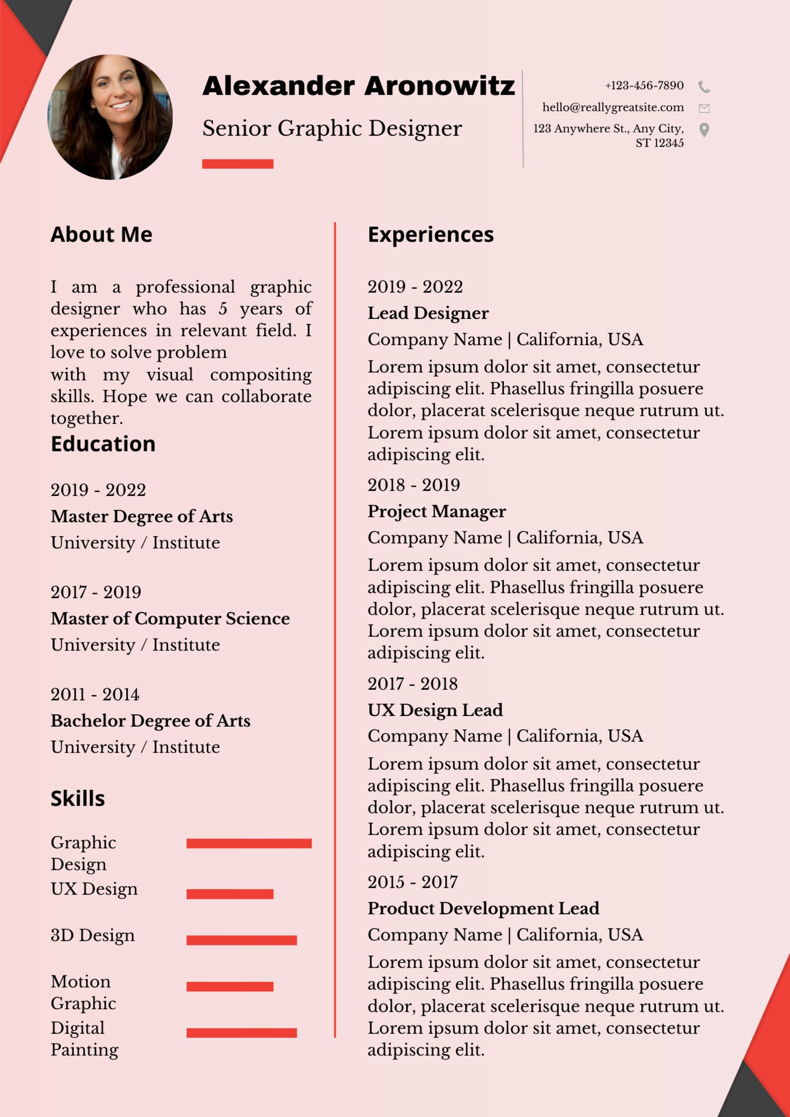 Clean Minimalist CV Resume Template - Etsy