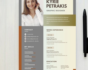 Beige Moderne einfache professionelle Lebenslauf Vorlage