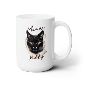 Black Cat Coffee Mug: Cat Lover Gift