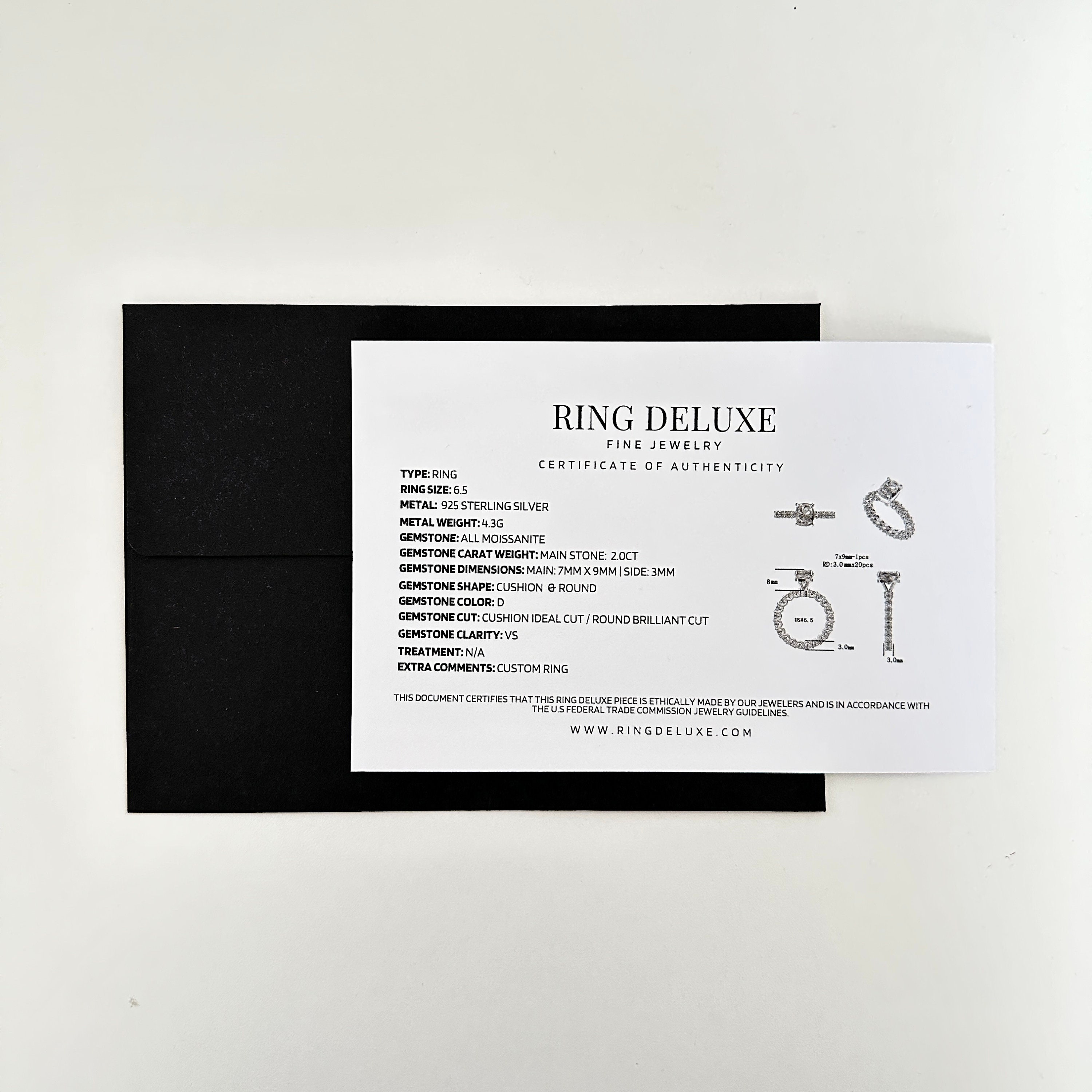 Printable Ring Certificate of Authenticity, Certificate of Authenticity Template PDF for Jewelry ...
