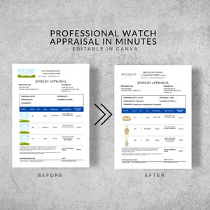 Multi-item Jewelry Appraisal Template PDF Re-usable Templates for Jewelry Business Owners and ...