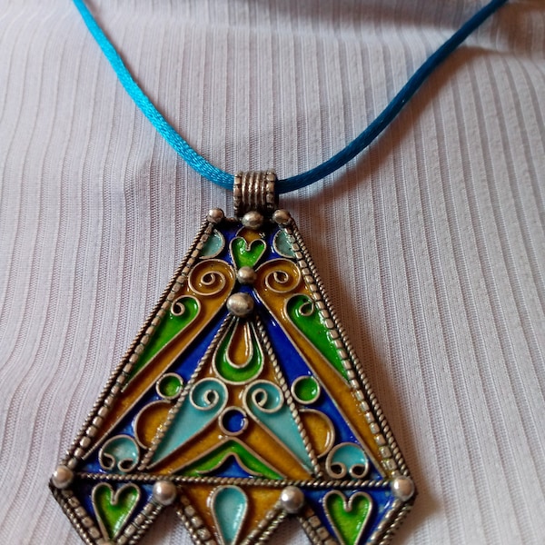 Colliet Pendantif, bijoux, silver, pendantif berber,collier berbère, cadeau ,traditional