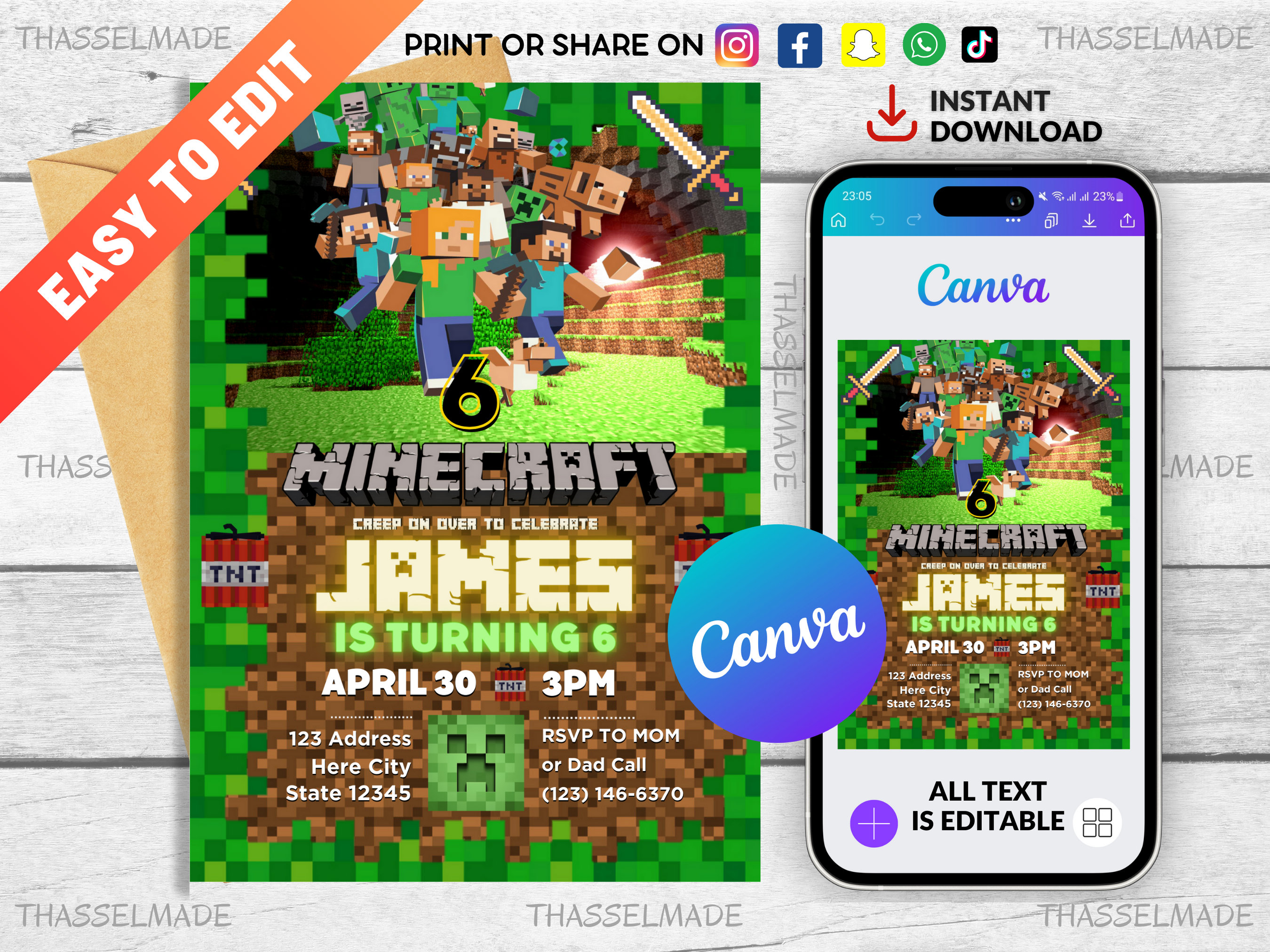 Printable Minecraft blocks // Free Download - Pure Sweet Joy