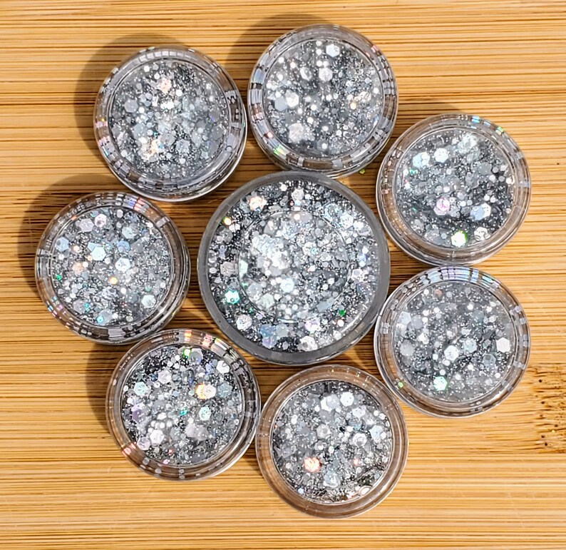 Silver Glitter Hair Gel Etsy