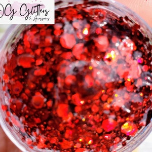 Red Glitter Hair Gel