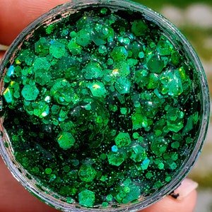 Green Glitter Hair Gel