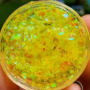 Yellow Glitter Hair Gel