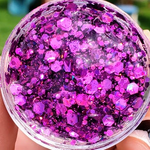 Purple Glitter Hair Gel