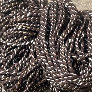 Hot Chocolate | Handspun Yarn, Super Bulky, Spiral Ply, Wool, 116 yards