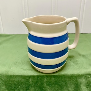 英国 アンティーク STAFFORDSHIRE CHEF WAREミルクジャグB Staffordshire Chef Ware Blue and White - Etsy