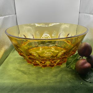 Hazel Atlas Amber Thumbprint Bowl