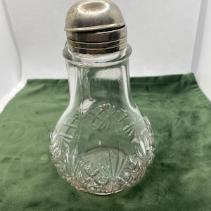 Vintage / Antique Syrup Pitcher with Domed Silver Plate Lid