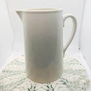 Vintage Grindley Hercules Vitrified White Pitcher, Stoneware, Made in England