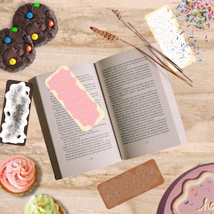 toaster pastries Bookmark cute food related accesories for Books gift for reading lovers