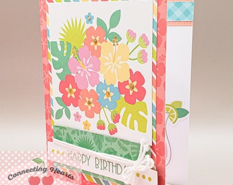 Greeting Card - Tropical Floral Birthday Card
