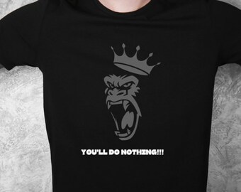 You'll do nothing - MMA t-shirt - Unisex Fighter Tee Shirt - Fighting Gift for him - Jiu Jitsu t shirt - Gorilla Design - Fathers day gift
