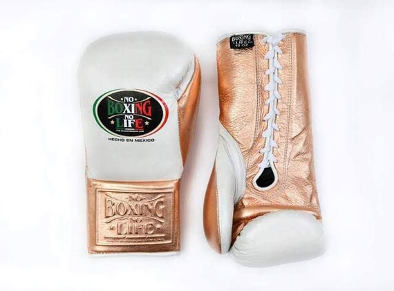 Rose gold boxing gloves sales