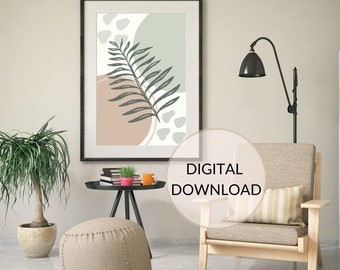 Leaf Art | Leaf and Botanical | Art Canvas,Modern | Gallery Wall Art | Minimal Art | Printable Art