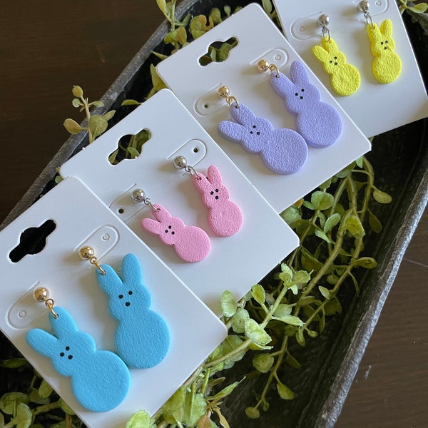 Easter Peep Dangles - Nickel Free Gold or Stainless Steel Hypoallergenic Posts