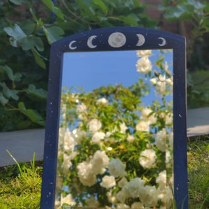 Hand painted one-of-a-kind wooden mirror