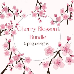 Pink Blossom Delights - Cherry Blossom PNG Bundle