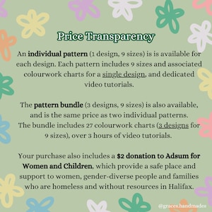Price Transparency

This listing is for a pattern bundle (3 designs) which is cheaper than buying 2 designs individually

$2 is donated with your purchase