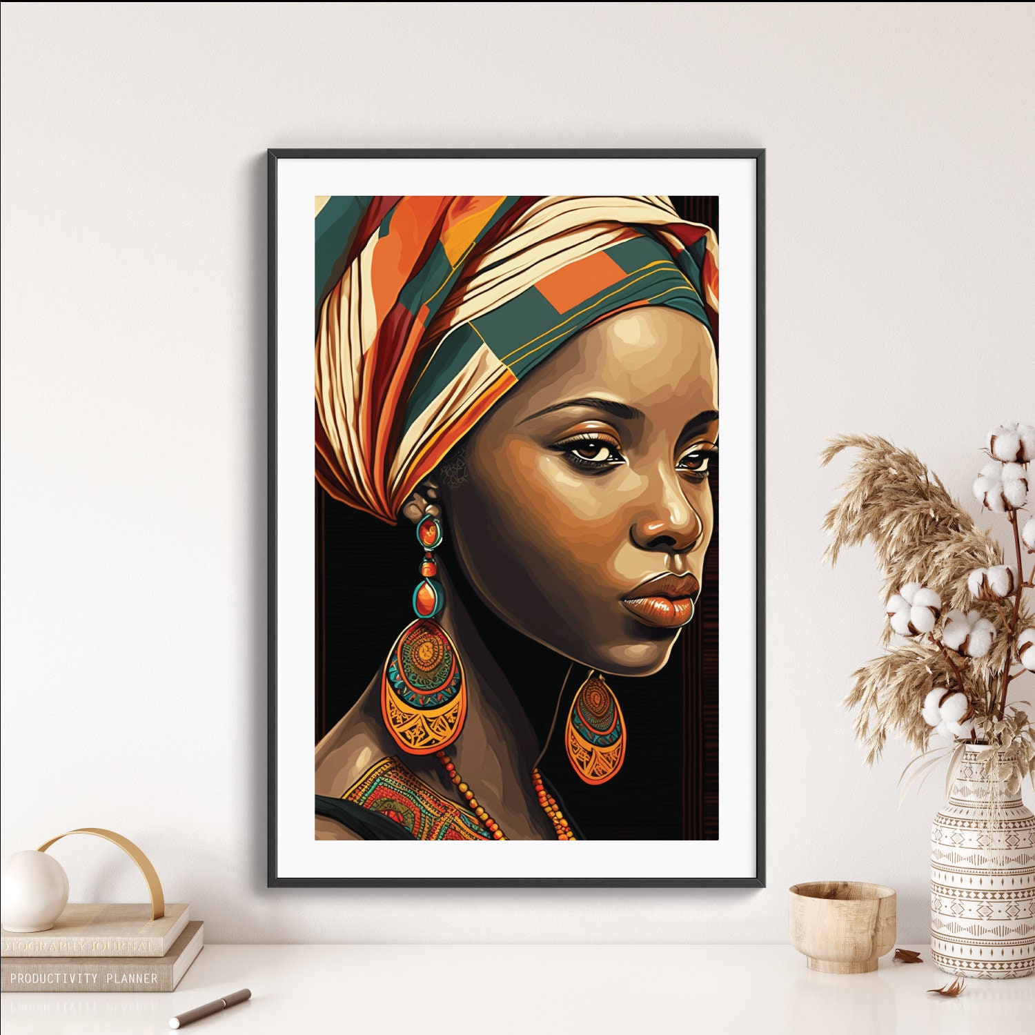 African Woman Wall Art People Abstract Wall Art Colorful Wall Art