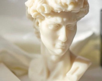 Statue Of David Candle | David head | Greek Statue | Bust | Sculpture Candle | Michelangelo's David | Renaissance Venus | 100% Soy Wax