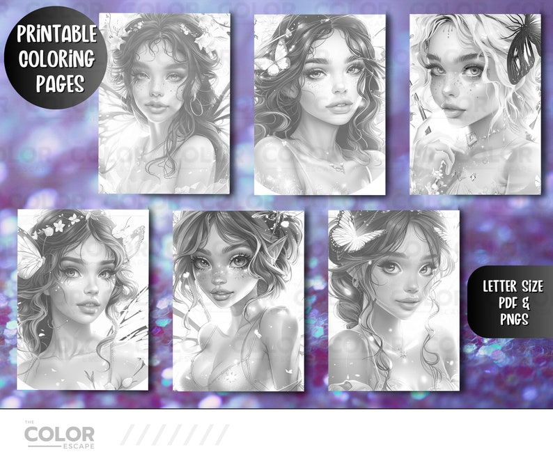 Butterfly Fairies Coloring Pages | Classic Magical Coloring | Beautiful ...