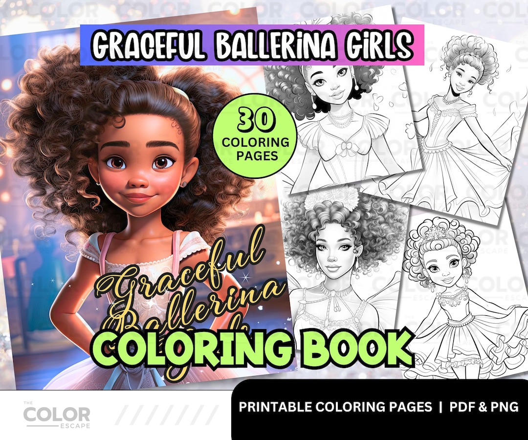 Black Ballerina Girls Coloring Pages | African-american Girls | Afro ...