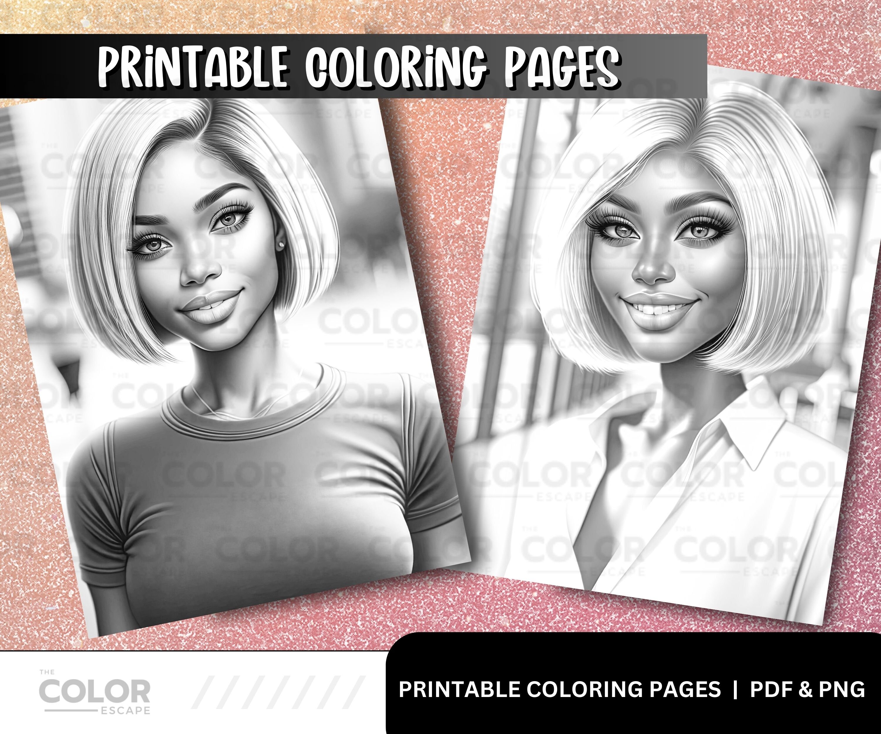 Black Women Hair Coloring Pages | African-american Woman Hairstyles ...