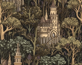 18 Fairytale Castle Digital Patterns, Magical Forest Castle Core Designs, Gothic  Medieval Inspired Images, Castle Maximalist Gallery Wall