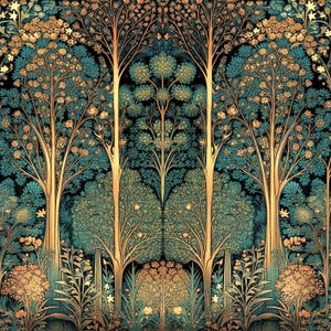 8 Boho Waldmuster, Great Gatsby Tapete, Märchen Design, Urban Boho, Vintage Maximalist Dekor!