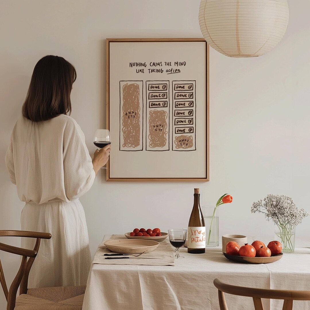 Notes to Self - Preppy Mental Health Art - Therapy Office Decor ...