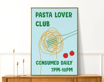 Pasta Prints - Fun Kitchen Wall Art - Aesthetic Kitchen Decor - Trendy Kitchen Poster - Italian-Inspired Apartment Decor