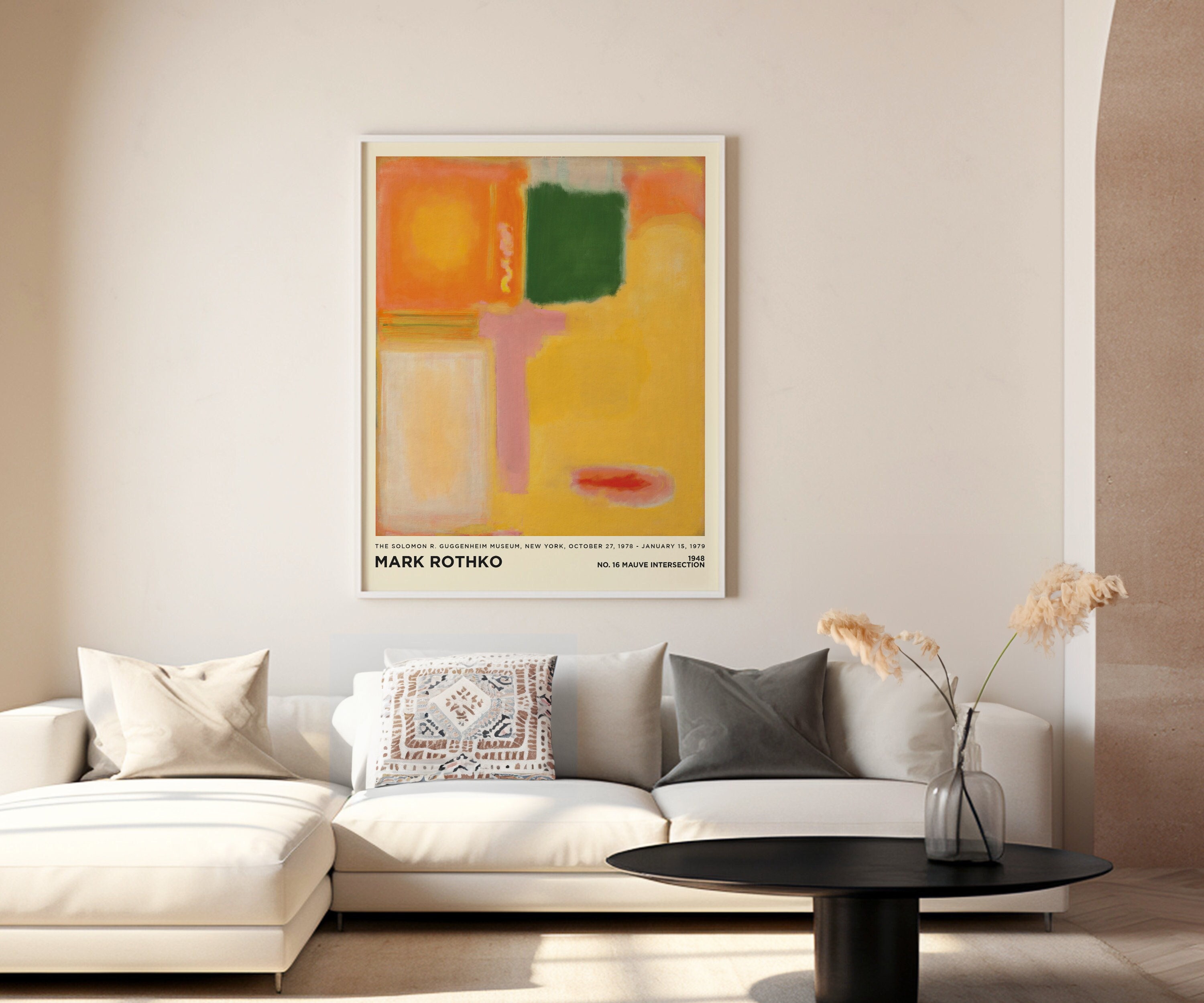 Mark Rothko Pastels Mark Rothko Print - Pastel Orange Painting Large Abstract Wall Art for ...