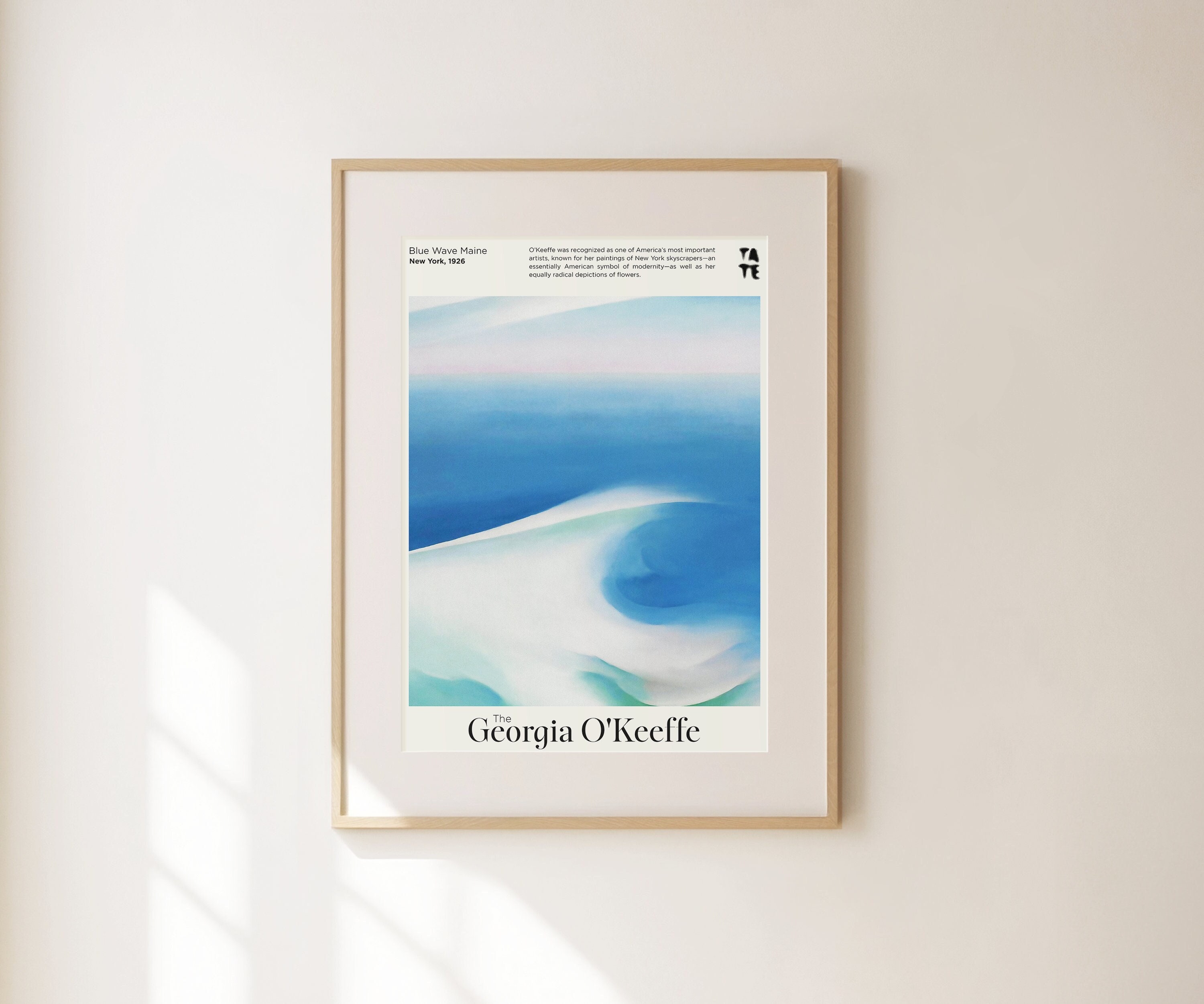 Georgia O'keeffe Print - Blue Wave Ocean Print - Coastal Abstract