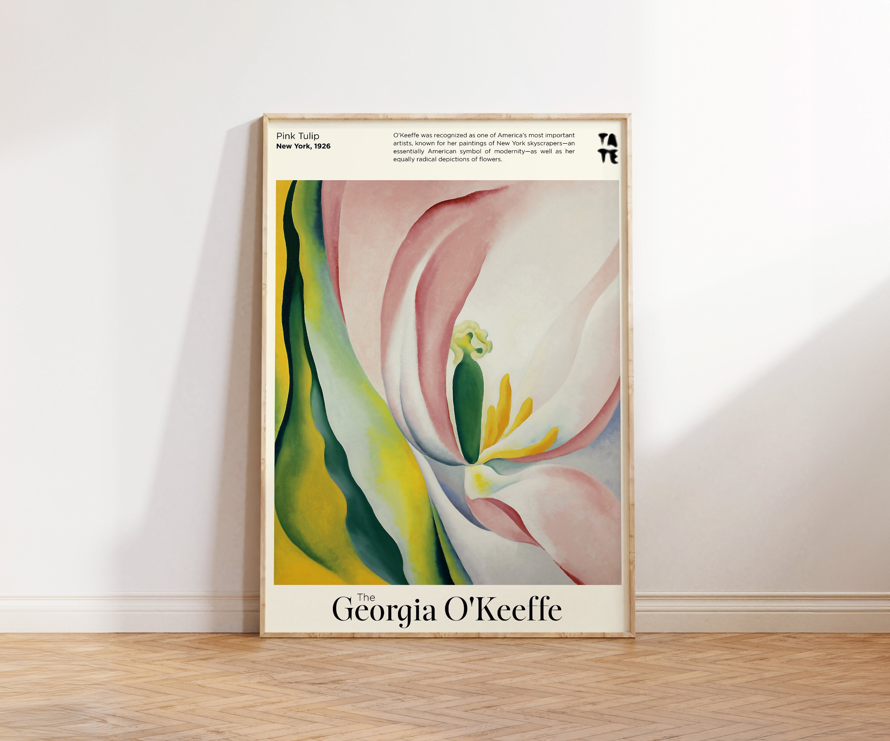 Georgia O'keeffe Print - Pink Tulip Print - Botanical Pink Wall